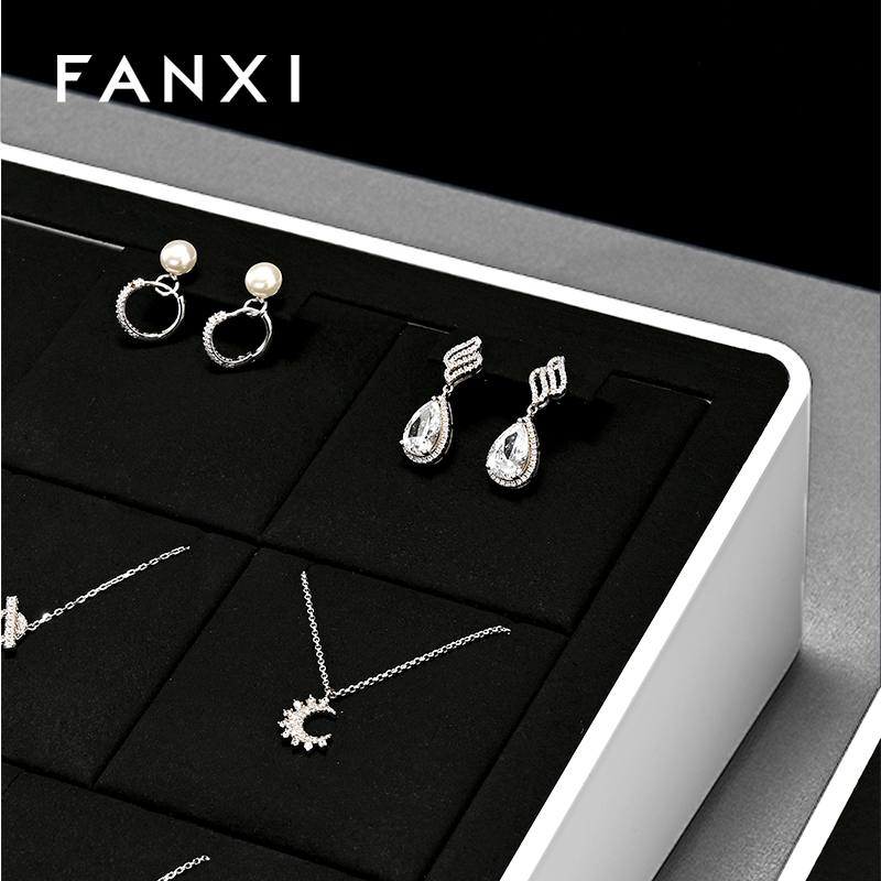 FANXI high end Baking paint Black Jewelry display set series