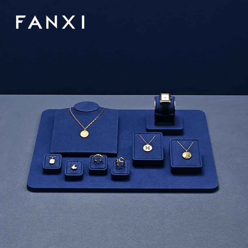 FANXI Multiple colors available Microfiber Jewelry portrait stand