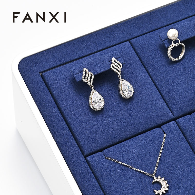FANXI luxury Blue MDF Baking paint Jewelry combination set