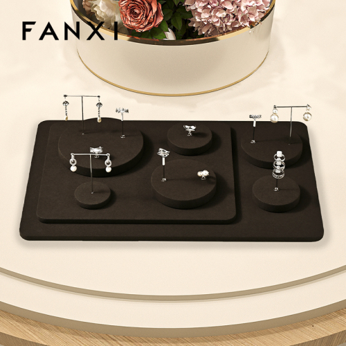 FANXI factory Coffee Microfiber Jewelry display set series