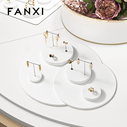 FANXI wholesale White leather luxury jewellery display