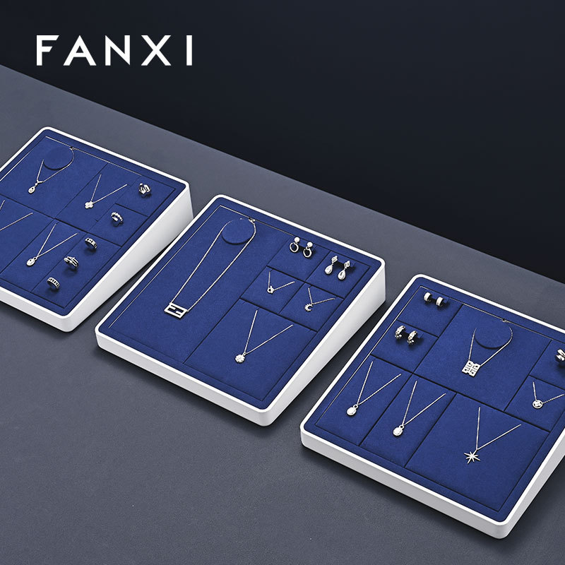 FANXI luxury Blue MDF Baking paint Jewelry combination set