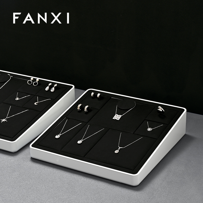 FANXI high end Baking paint Black Jewelry display set series