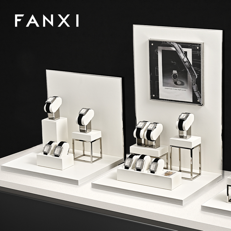 FANXI hot sale Mirror silver leather Metal watch packaging