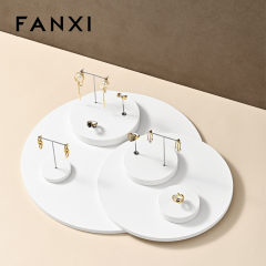 FANXI wholesale White leather luxury jewellery display