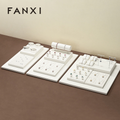 FANXI factory White Leather luxury jewellery display