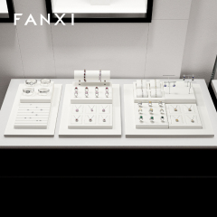 FANXI factory White Leather luxury jewellery display