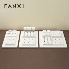 FANXI factory White Leather luxury jewellery display