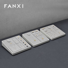 FANXI high quality grey MDF baking paint jewelry display