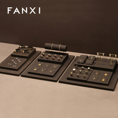 FANXI factory Coffee color Microfiber luxury jewellery display