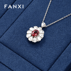 FANXI factory Blue Microfiber luxury jewellery display