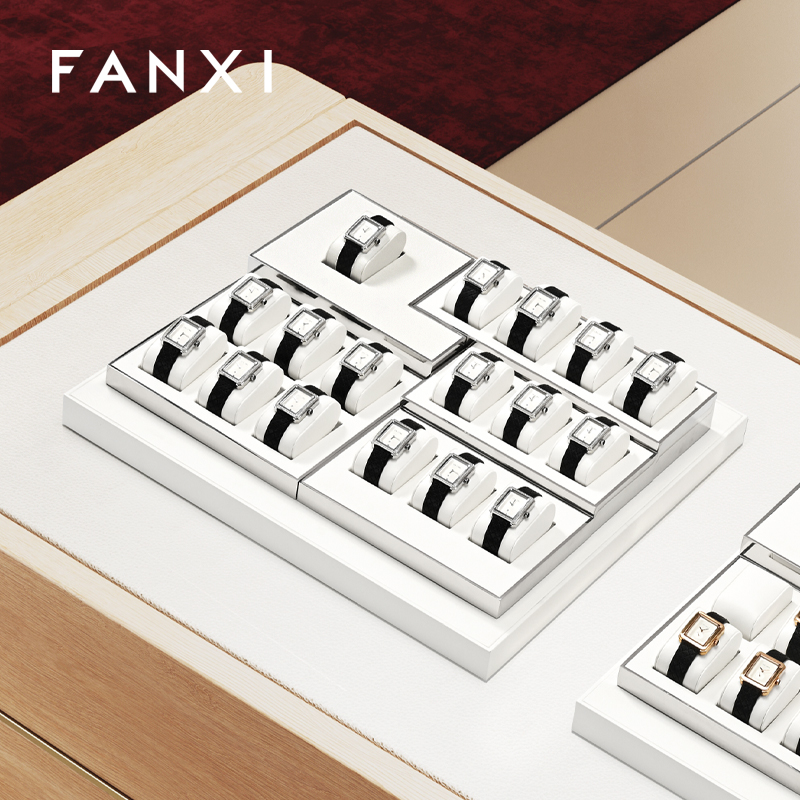 FANXI wholesale White Metal wrist watch display stand