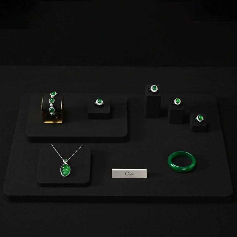 FANXI wholesale Black microfiber luxury jewellery display