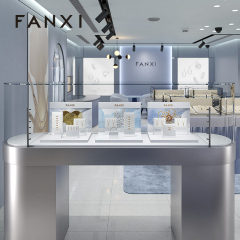 FANXI factory White Baking paint Jewelry display set series