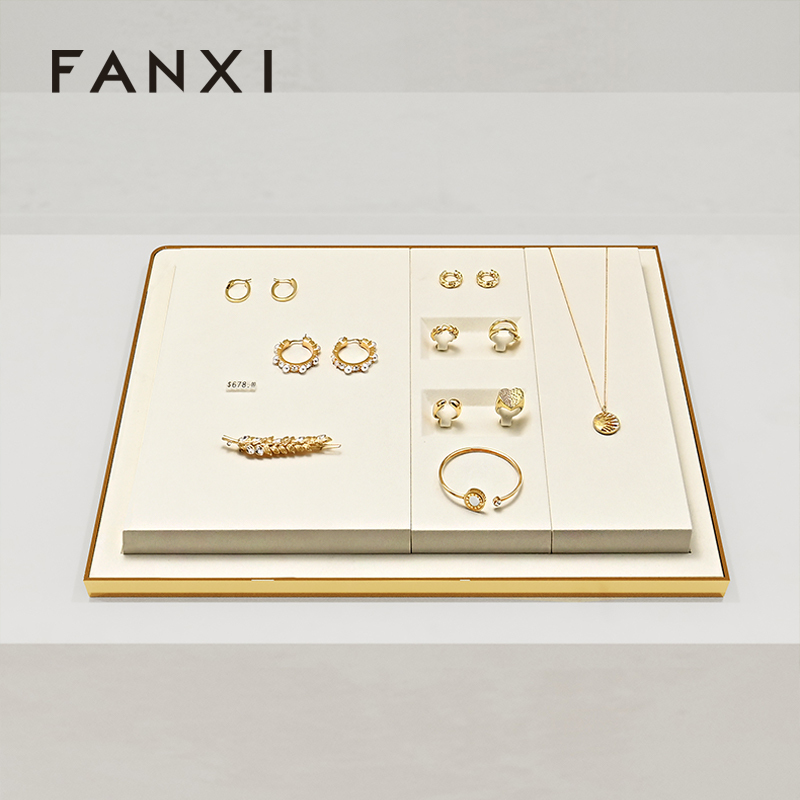 FANXI new arrival Beige metal luxury jewellery display