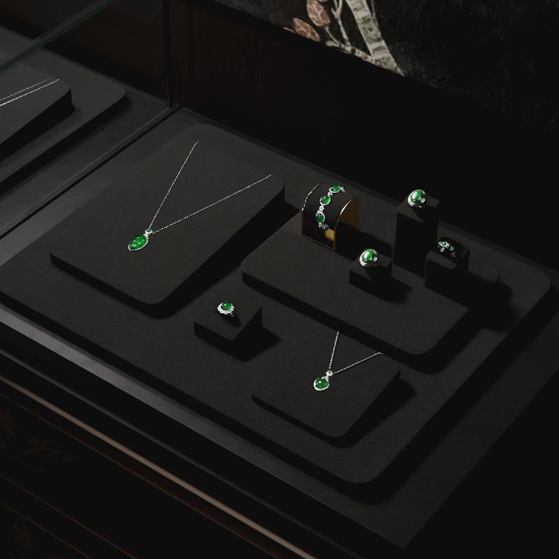 FANXI wholesale Black microfiber luxury jewellery display