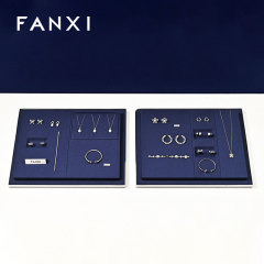 FANXI fashion glossy silver Microfiber jewelry display