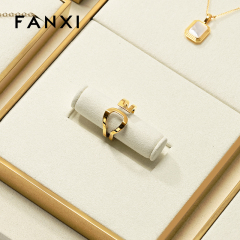FANXI wholesale Beige Microfiber jewelry organizer