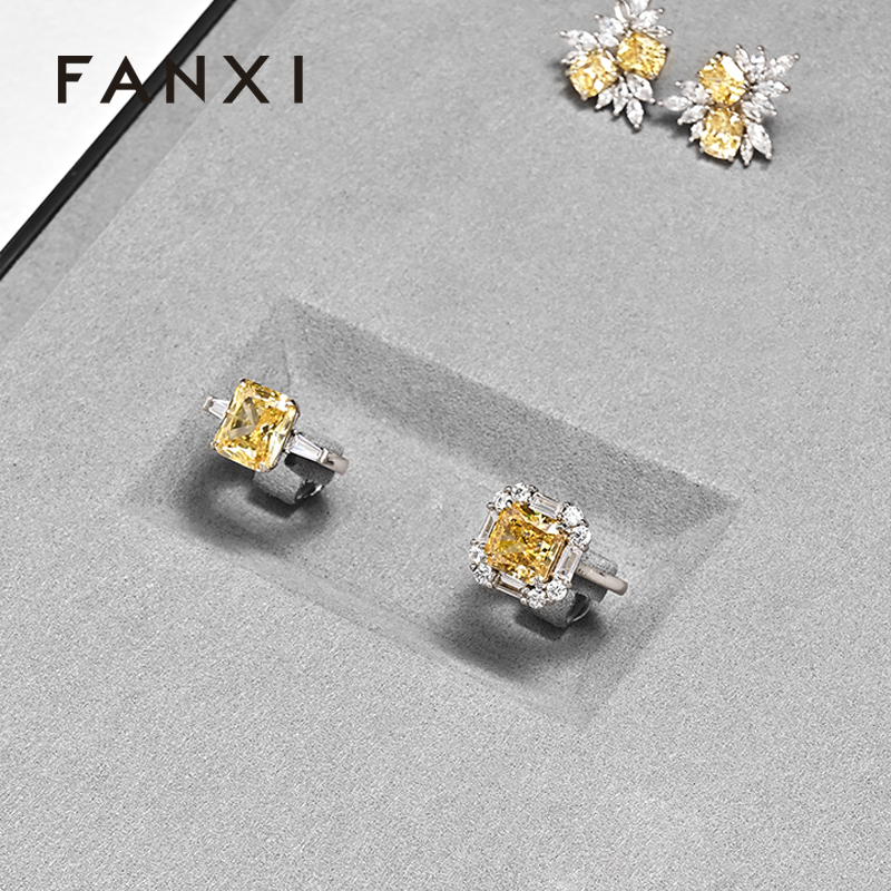 FANXI high end Grey Microfiber earring display
