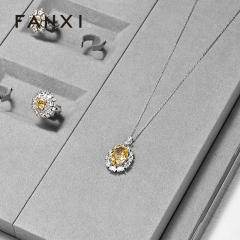 FANXI high end Grey Microfiber earring display