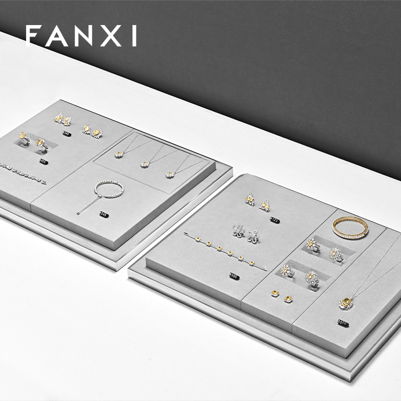 FANXI high end Grey Microfiber earring display