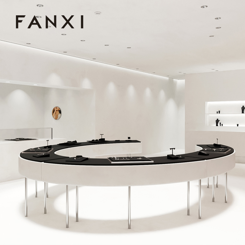 FANXI Hot sale Black metal luxury jewellery display