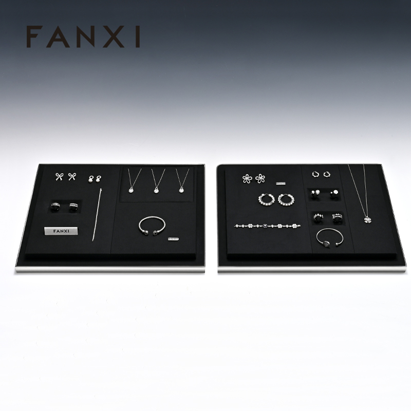 FANXI Hot sale Black metal luxury jewellery display