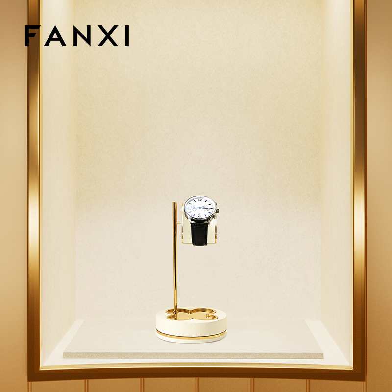 FANXI High end Black Microfiber Metal watch stand