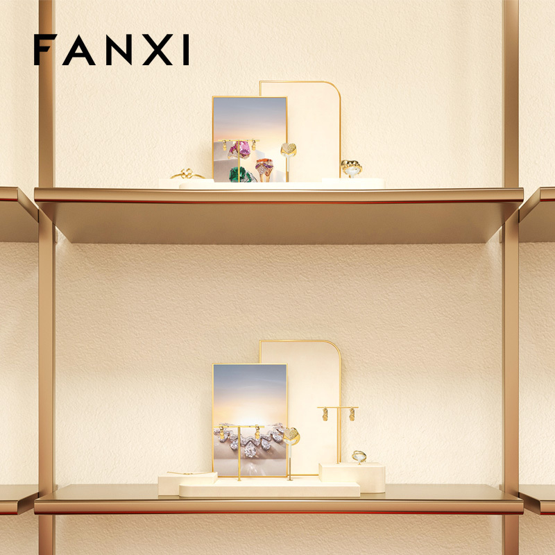FANXI New arrival Beige Microfiber Jewelry display set