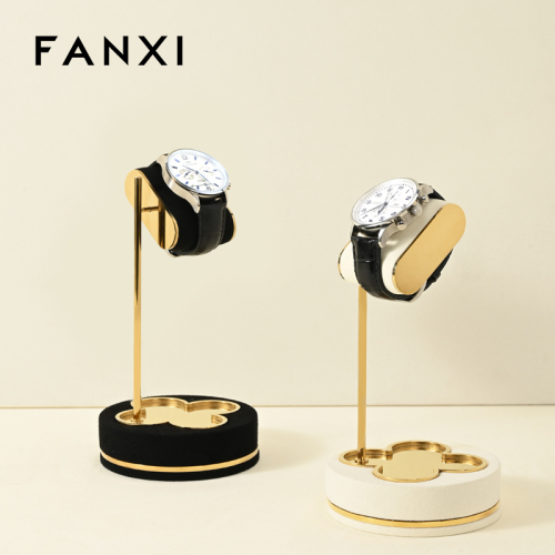 FANXI High end Black Microfiber Metal watch stand