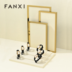 FANXI Custom Beige and black microfiber Jewelry set