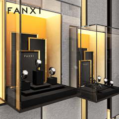 FANXI Fashion Microfiber black metal Jewelry display