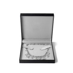 FANXI Wholesale Leather Silk Black Necklace Box