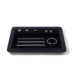 FANXI New arrival Black Microfiber Jewelry Tray