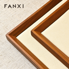 FANXI High quality solid wood Beige Jewelry plate