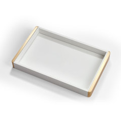 FANXI Luxury white Metal leather Jewelry plate