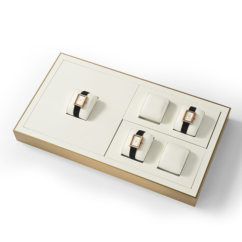 FANXI Custom Beige Metal leather Watch display props