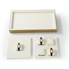 FANXI Custom Beige Metal leather Watch display props