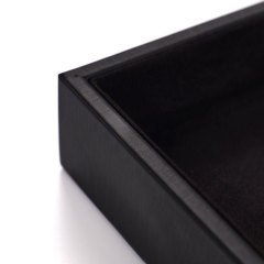 FANXI Luxury Black Metal leather Jewelry plate