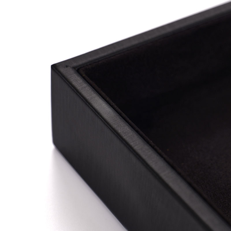 FANXI Luxury Black Metal leather Jewelry plate