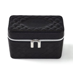 FANXI Custom Black leather microfber jewelry bag