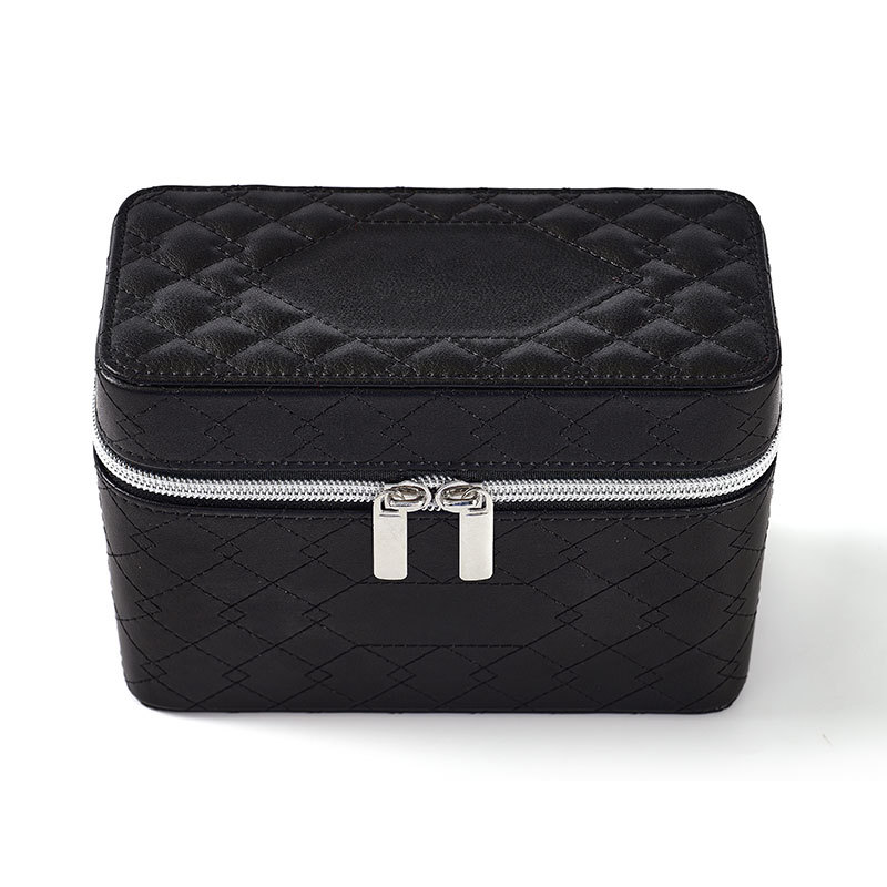FANXI Custom Black leather microfber jewelry bag