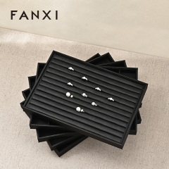 FANXI New arrival Black Silk Jewelry display tray