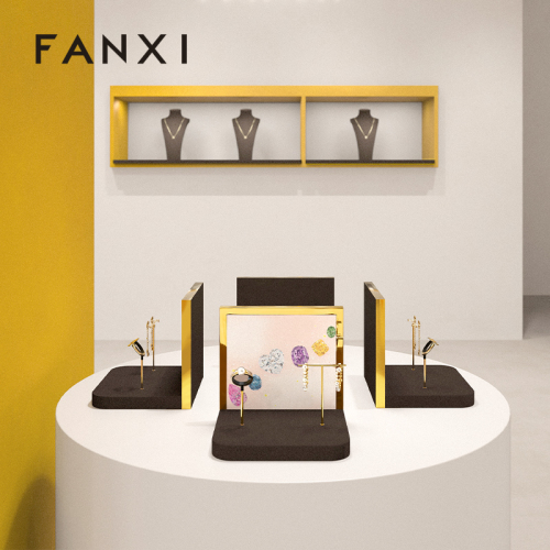 FANXI High end metal coffee Jewelry display set