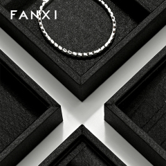 FANXI New arrival Black Silk Jewelry display tray