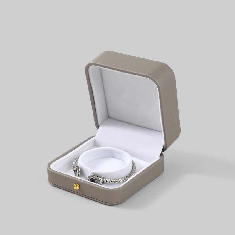 FANXI Custom Beige Velvet paper Jewelry box