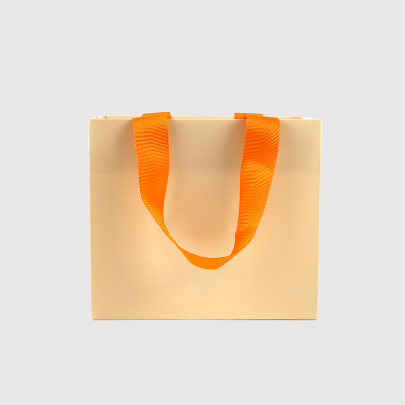 FANXI Luxury paper ribbon orange Jewelry bag