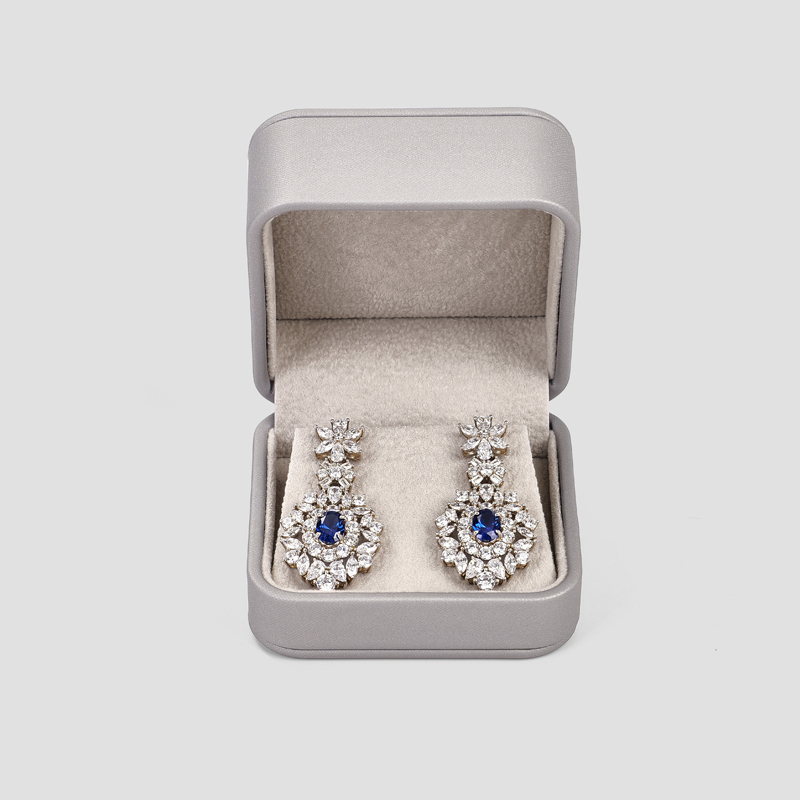 FANXI Wholesale Gray leather Velvet Erring box