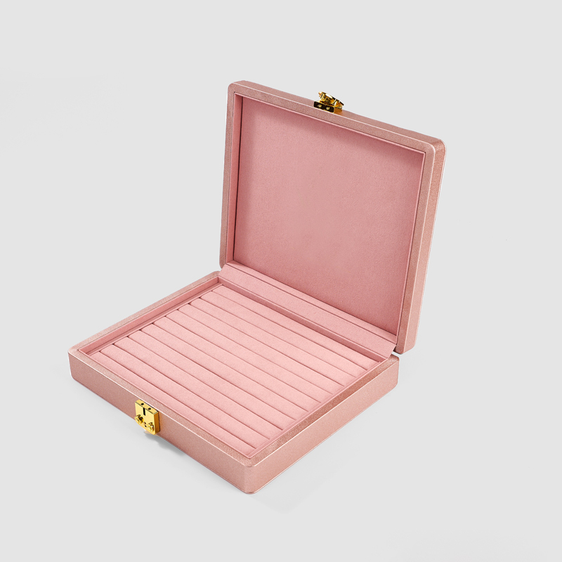 FANXI Custom Pink Microfiber leather Jewelry box