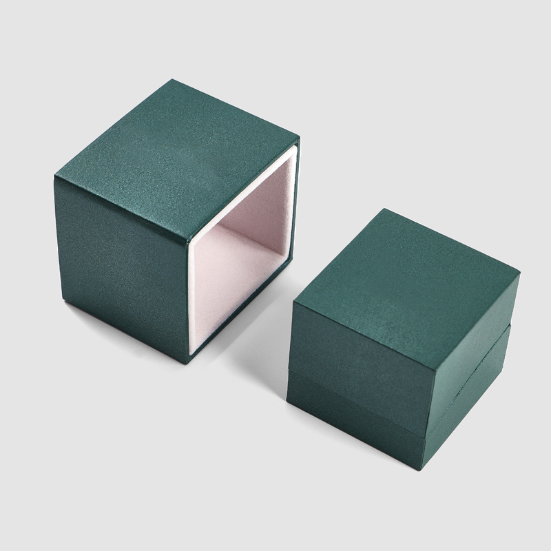 FANXI Hot sale Green Velvet and Paper Jewelry box